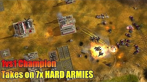 C&C Zero Hour - 1vs7 Hard Armies (Stealth vs 7x Air Force) *INSANE BATTLE*