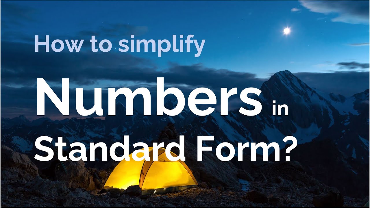 How to simplify numbers in standard form? - YouTube