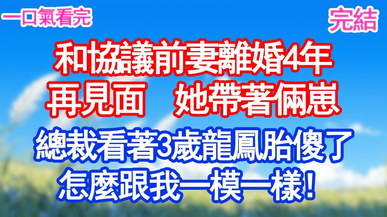 和協議前妻離婚4年，再見面  她帶著倆崽，總裁看著3歲龍鳳胎傻了，怎麼跟我一模一樣！#愛情#甜寵文#爽文#故事分享