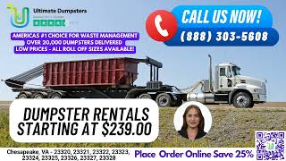 Same Day Dumpster Rental Chesapeake, VA - Cheapest Roll Off Rentals