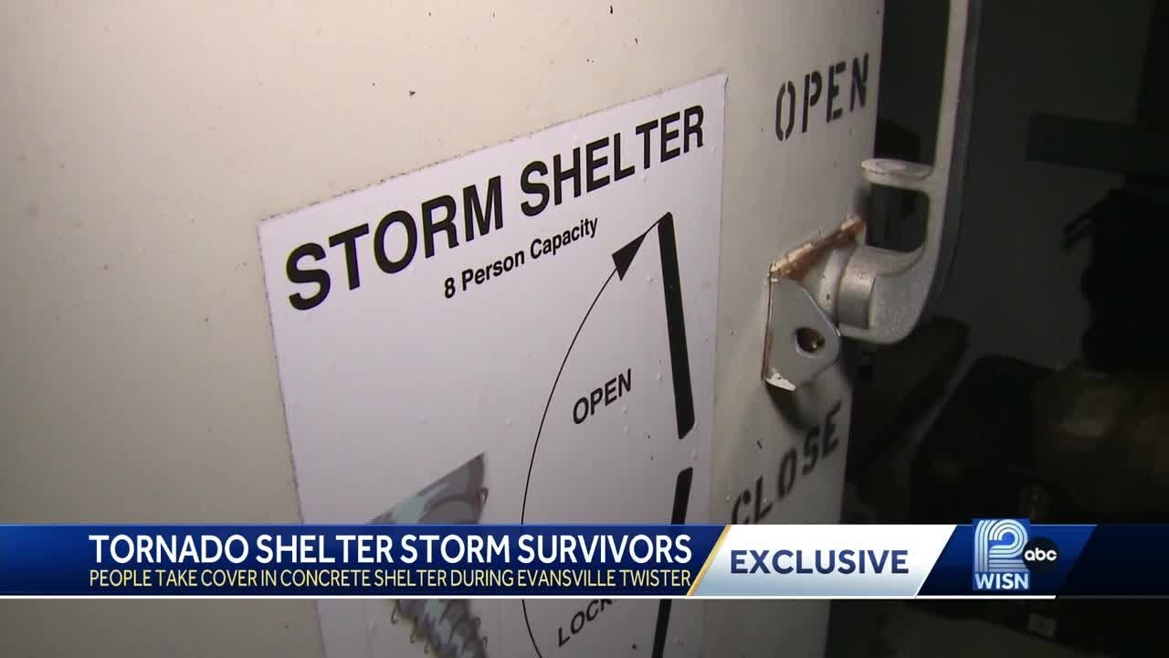 Tornado shelter survives Evansville storm - YouTube