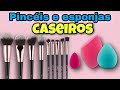 KIT DE PINCÉIS E ESPONJAS CASEIROS