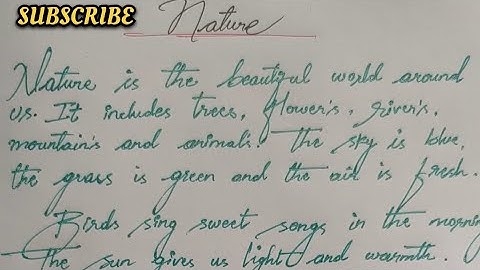 About Nature Writing In Cursive Handwriting| #handwriting #lettering #viralvideo #trending #cursive