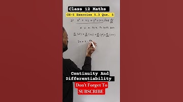 Continuity and Differentiability ex 5.3 #12th #maths #ncert #cbse #shorts #shortsfeed #viralvideo