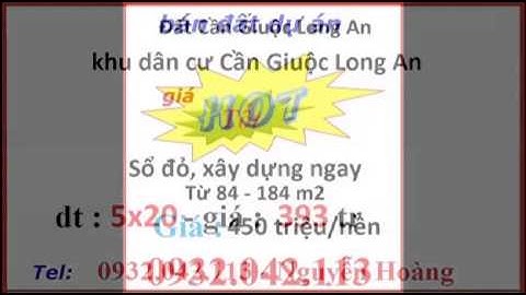 Bán đất Cần Giuộc Long An - 0932.042.113
