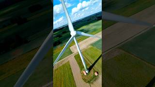 Insane Wind Turbine FPV Dive 🦅 #drone #fpv #fpvdrone #farming #dji #nature