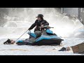 Jet ski rescues cattle in flooded British Columbia