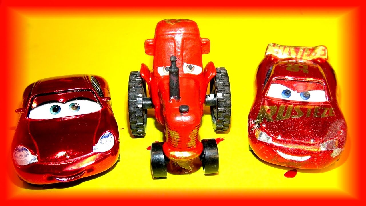 Pixar Cars Custom Racing Red Tractor for Rusteze Lightning McQueen