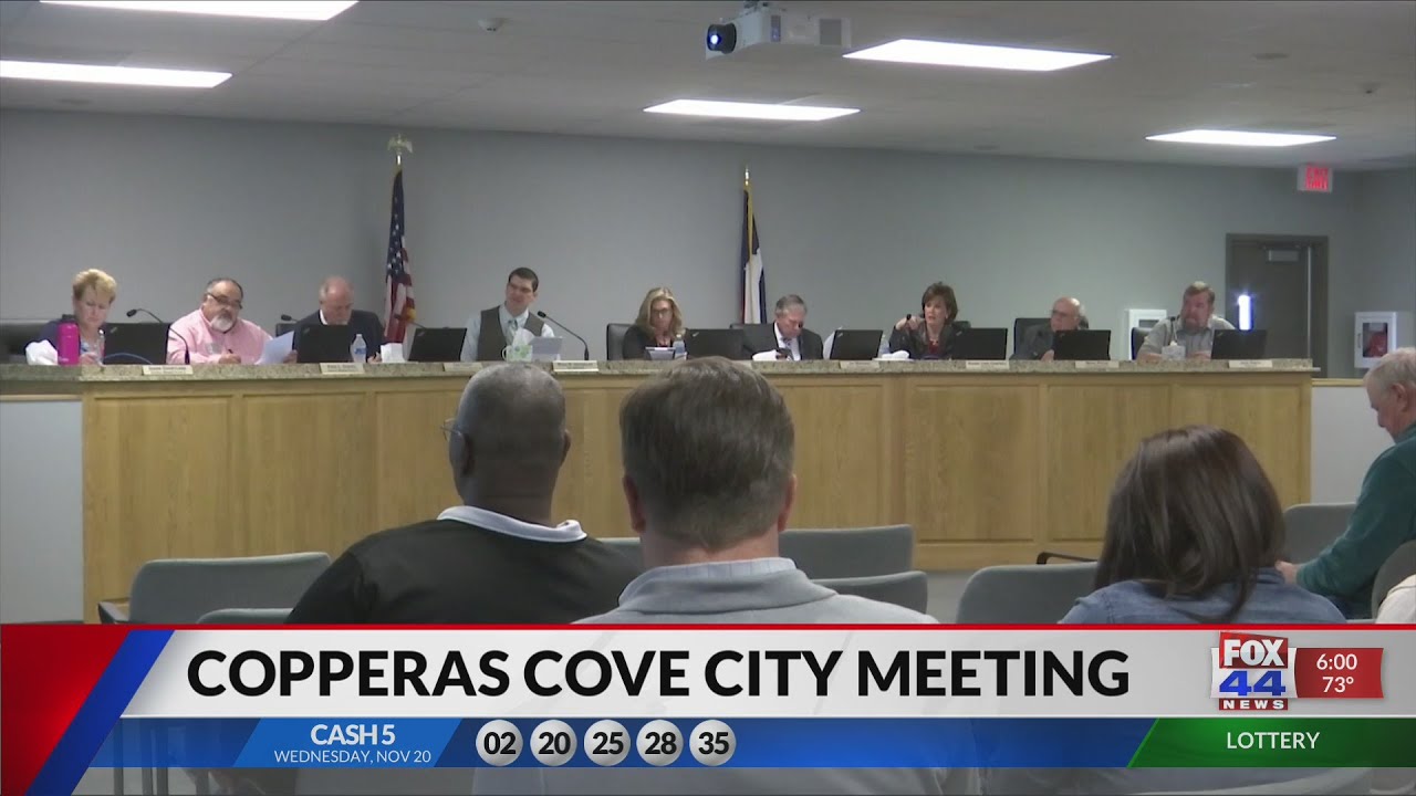 City Council Meeting in Copperas Cove discusses changes to utility