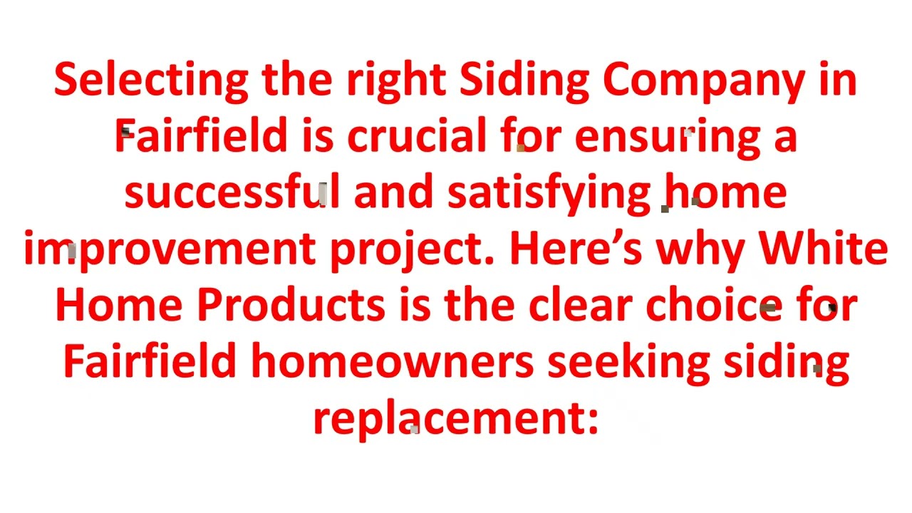 ⁣White Home Products - Reliable Siding Company in Fairfield, CT
