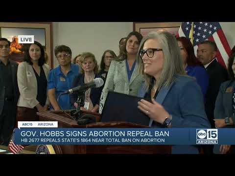 Gov. Katie Hobbs signs abortion repeal ban