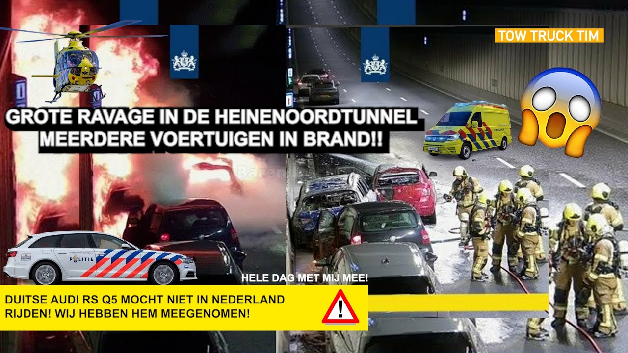 🚨RAVAGE IN HEINENOORDTUNNEL🚨 75 METER ASFALT BESCHADIGD DOOR VUUR!