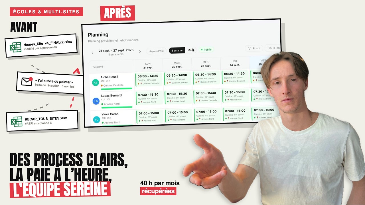 Cette pointeuse sur mesure a remplacé 9 tableurs et rendu 40 h par mois, en 63 jours