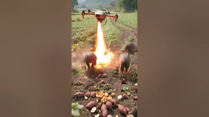 Drone to kill harmful pigs #villagelife  #smartfarming   #rurallife   #farmingtraditions