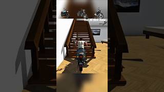 Franklin House VS 3 Bike Stairs Challenge! 😱 Will It Make It Up? 🏍️🪜🔥 Part 2 #gaming #shorts #ibd3d