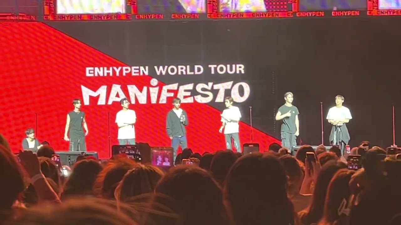 Enhypen Ending Ment. Manifesto World Tour in New York on 10/15/22. #Enhypen #KPop.