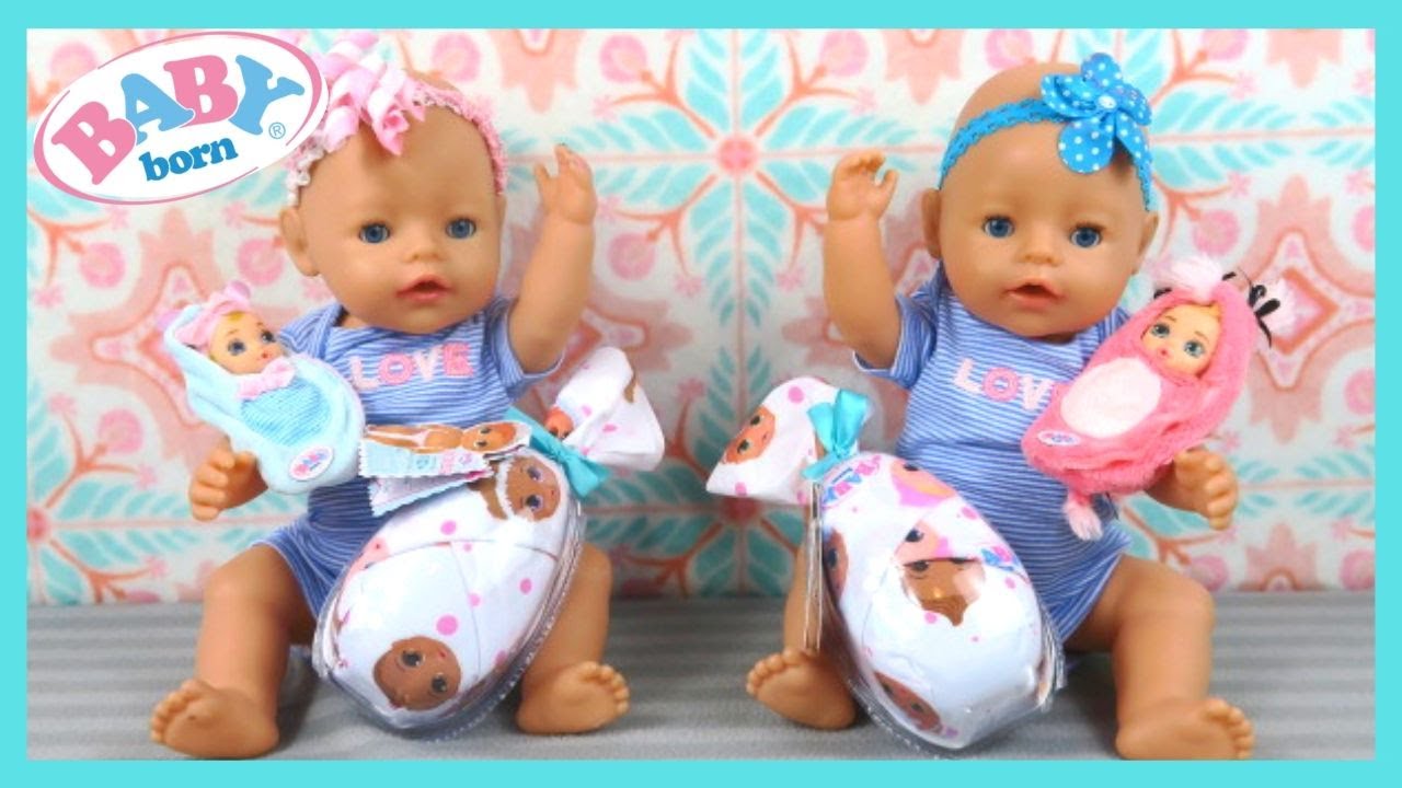 Baby Born Twins Surprise Series Two Snuggly Swaddles Sisters - YouTube