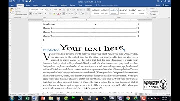 Learning MS Word in Manipuri Part 4