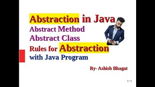 Abstraction in Java || what is an abstract class and abstract methods in Java  | Java Tutorial #33
