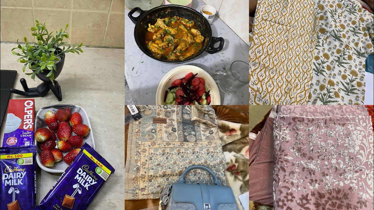 Viral stawbery dessert with choclate new ethnic dress🤩stylo shopping haul😘