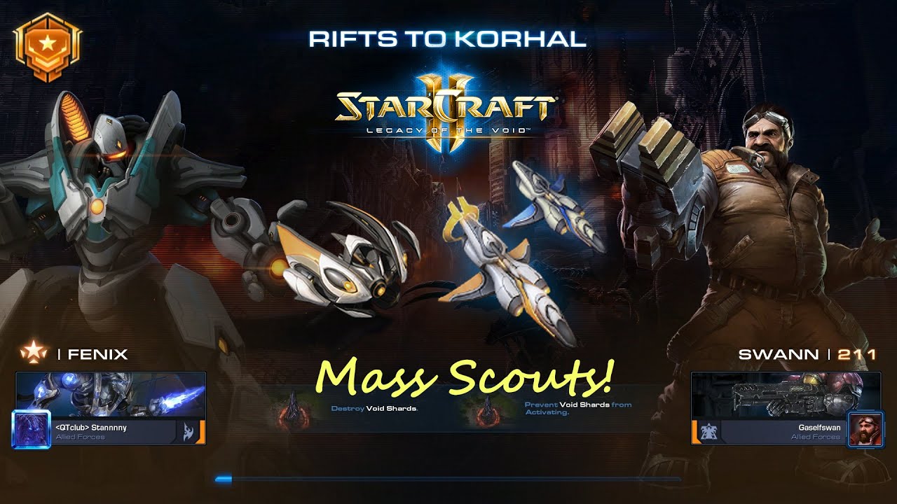 StarCraft 2 Co-Op Chain of Ascension Fenix (Mass Scouts) lvl 1000 ...