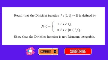 Dirichlet Funtion is not riemann integrable