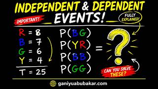 Independent and Dependent Events Probability - Formulas & Word Problems