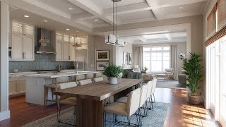 Open-Concept Interior Design Ideas: Bright & Soft Dining Kitchen Combo screenshot 3