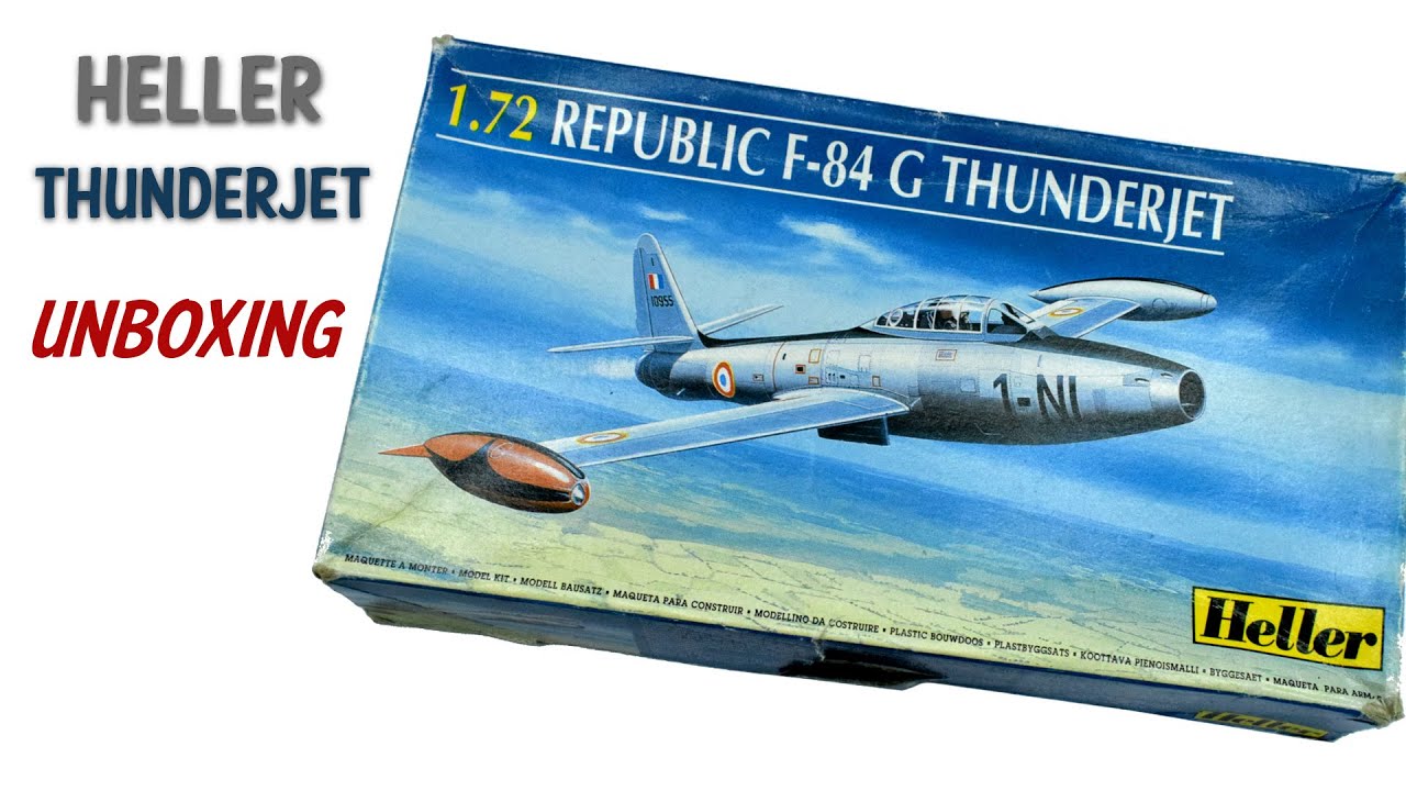 Pre-1973 Heller Republic F-84 G Thunderjet 1/72 Scale Model Kit NIB Sealed 
