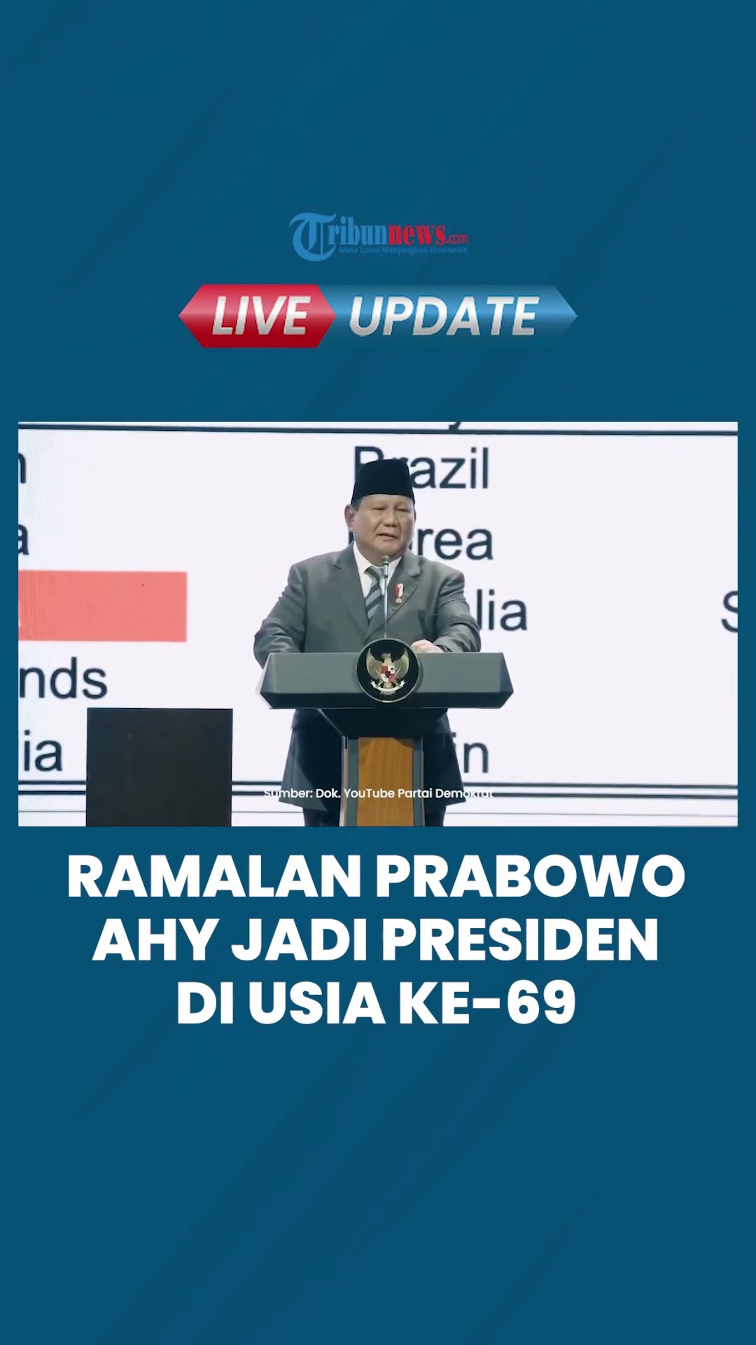 Prabowo Ramal AHY Presiden RI di Usia ke-69: Ada Presiden SBY, Siapa Tahu Ada Presiden AHY