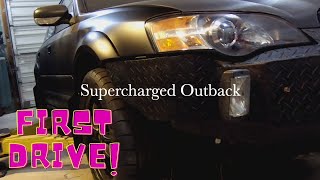 M90 Supercharged Subaru Outback Overland Build First Test Drive