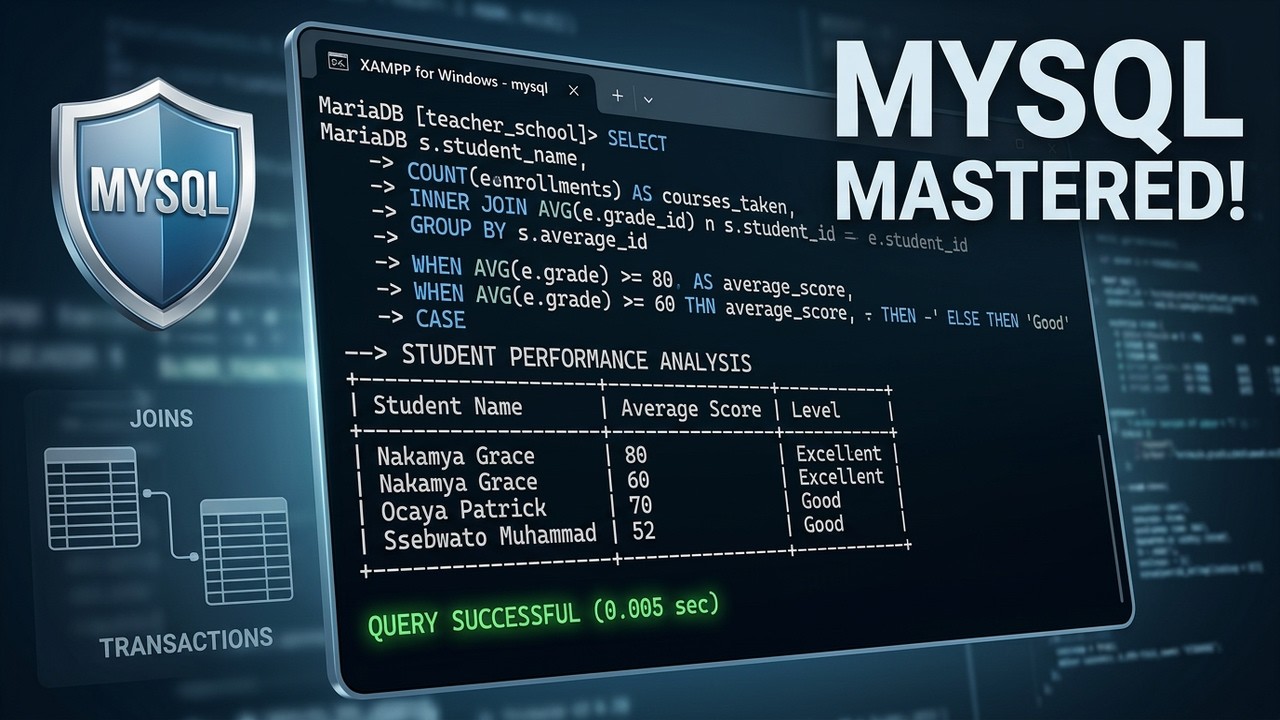 Xampp Query MySQL Full Course: Learn Joins, Queries & Transactions | XAMPP Shell ...
