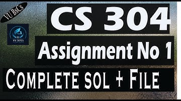 CS304 (Assignment no 1 solution)spring 2020 OPP || By Vu BsCs ||