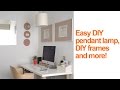 Home Office Ideas: DIY pendant lamp &amp; DIY cork frames - part 2