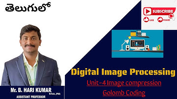 Image compression by using  Golomb Coding method #digitalimageprocessing #imageprocessing #intelugu