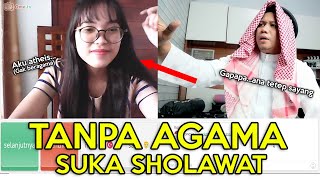 PRANK UKHTI GAK BERAGAMA DENGERIN SHOLAWAT !! SAMPE MINTA DIBIMBING - Ome.TV Islami