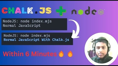 NodeJS: Making Console Applications Attractive Using Chalk.js Within 6 Minutes🔥🔥| Code With Ayush
