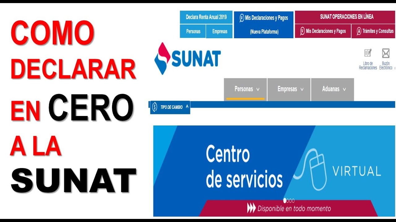 CÓMO DECLARAR EN CERO A LA SUNAT - YouTube