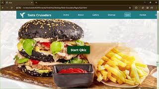 Taste Crusader - Food Ordering Web Application (HTML , CSS, JavaScript) screenshot 3