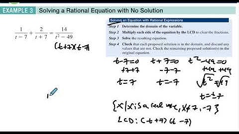 6.4 Example 3 Solving a Rational Equation with No Solution