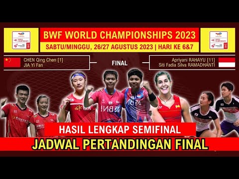 Hasil Semifinal &amp; Jadwal Final BWF World Championship 2023, Hari Ke 6/7