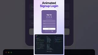 Animated Login &amp; Signup Form Using HTML CSS &amp; JavaScript 🔥#viral #trending #coding
