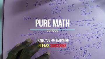 1.1 b) Rationalizing the denominator/ Algebra 1/ Pure Mathematics