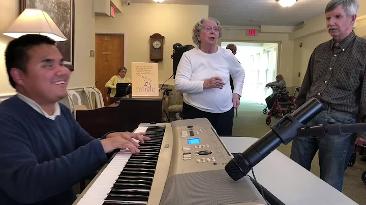 Andrew Tompkins plays piano at Springvale