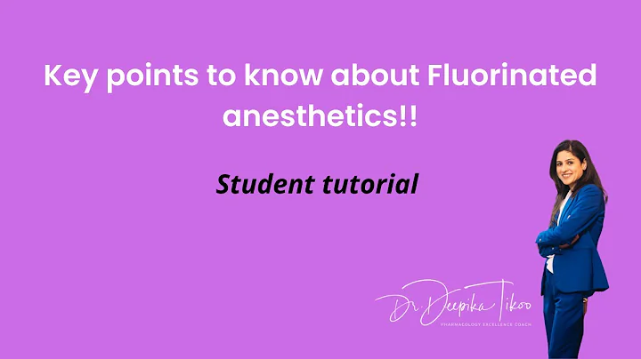 Key points about Fluorinated  anaesthetics!!