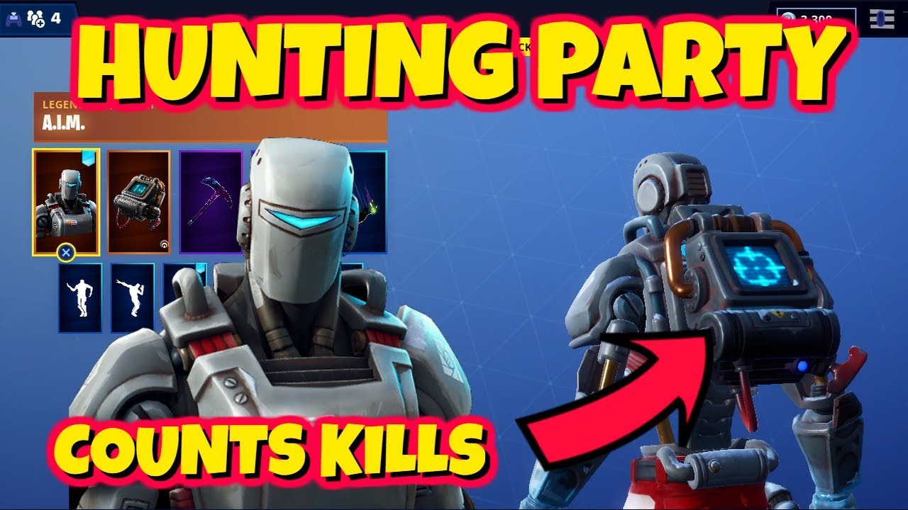 new hunting party kill counting backbling skin in game fortnite - hunter skin fortnite