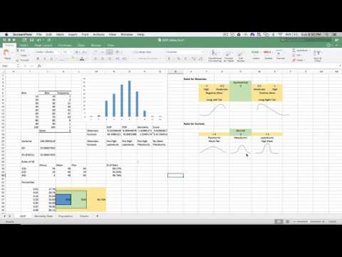 Excel - Skewness Kurtosis