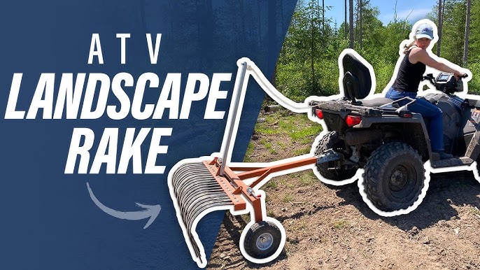 Homemade Landscape Rake, with Electric Lift for ATV 