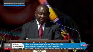 Ramaphosa delivers eulogy at Mama Winnie's funeral