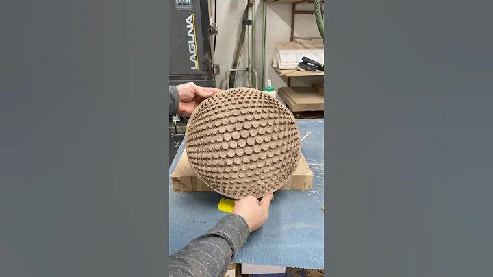 Sphere illusion cutting board made from walnut and cherry. #woodworking #cncwoodworking #onefinity